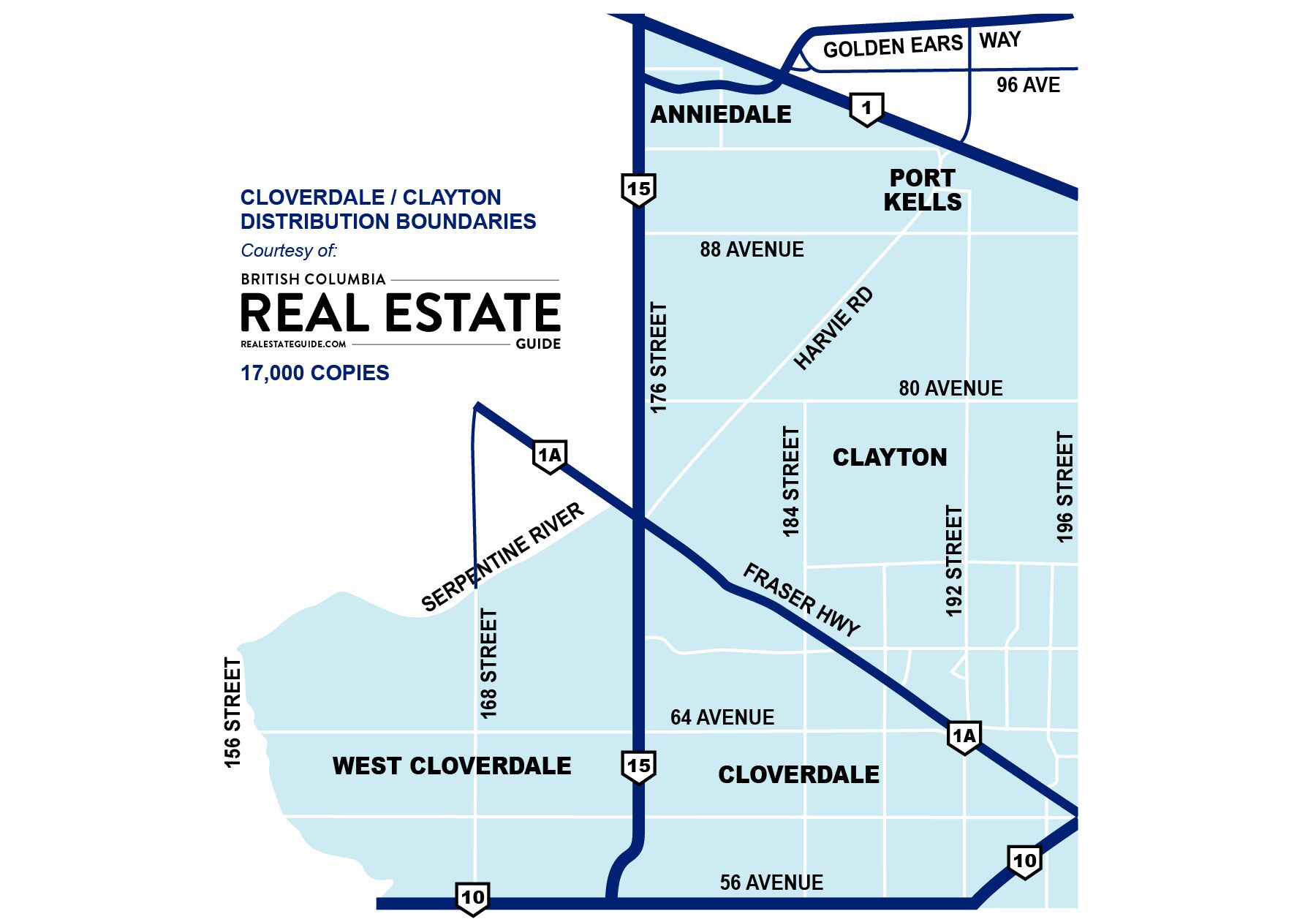 Cloverdale / Clayton Real Estate Guide Map
