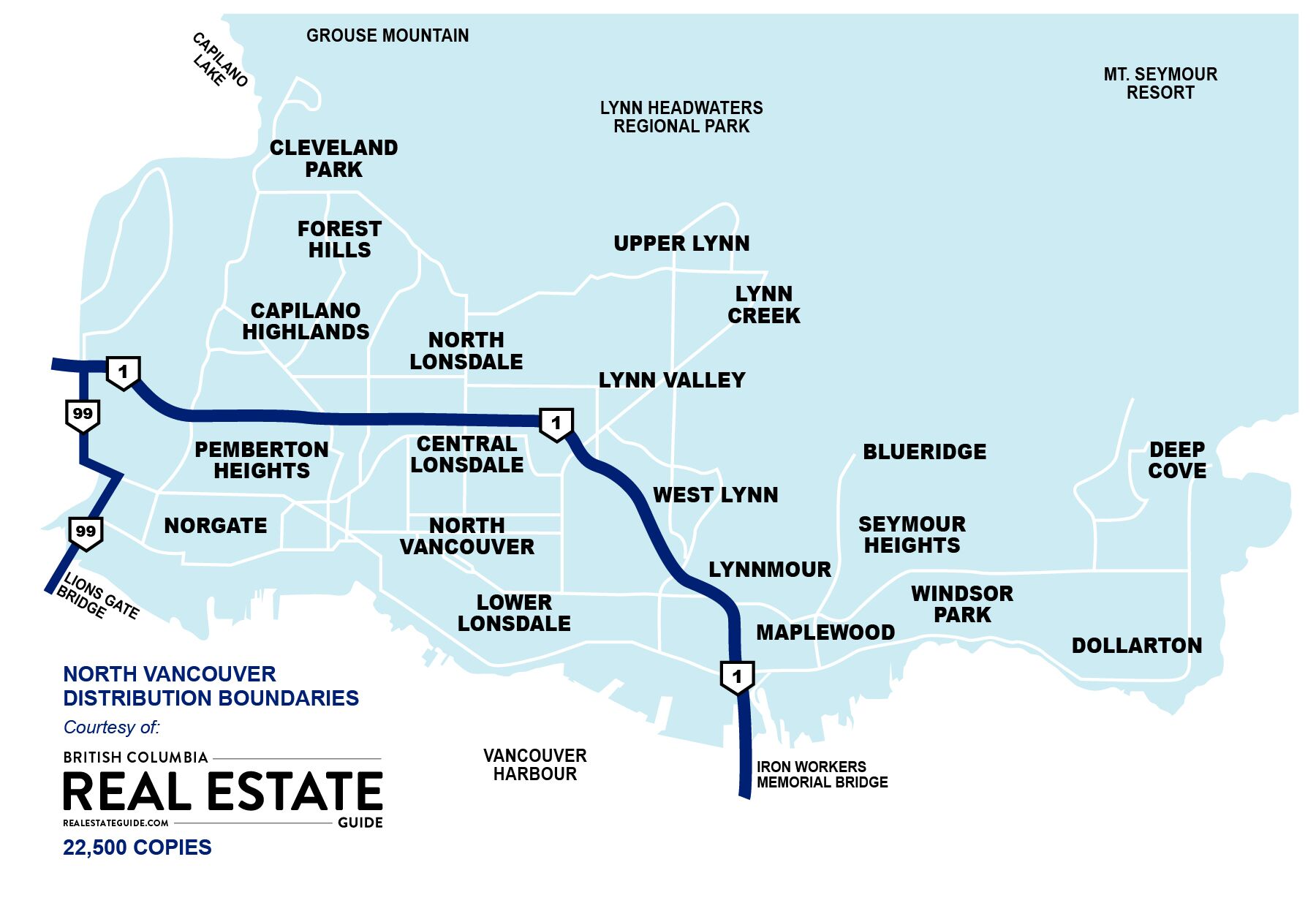 North Vancouver Real Estate Guide Map